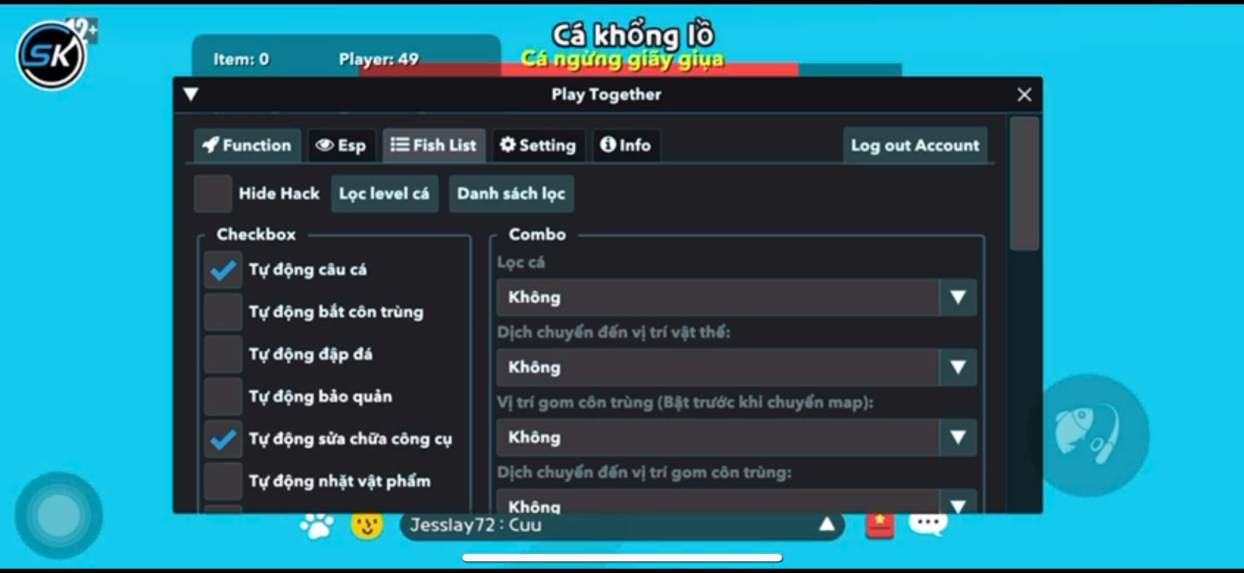 Playtogether SK team Mod ( Chỉ Hỗ Trợ Cài qua iPA )